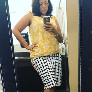 Yellow paisley print tunic